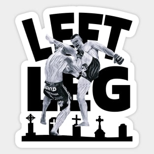 Left Leg Cemetery Black Sticker